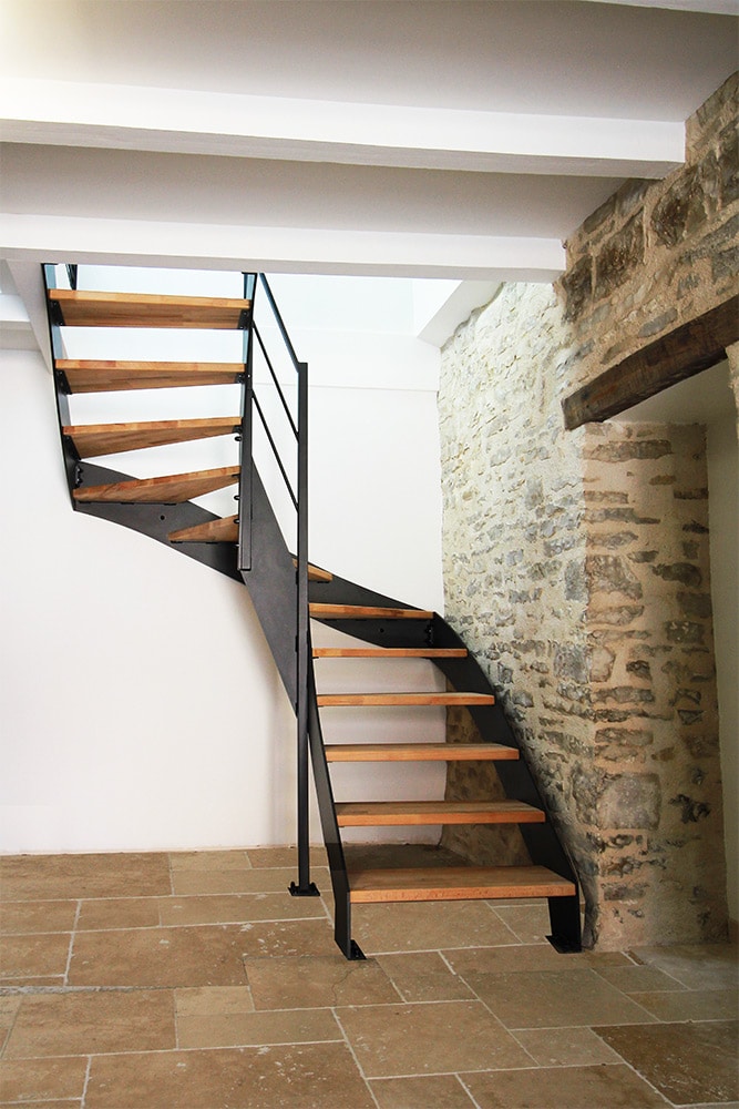 Escalier acier et bois Dijon