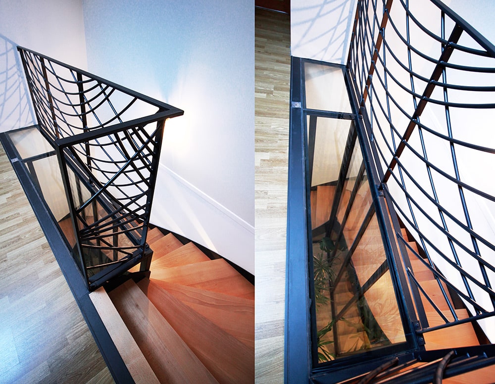 Escalier acier et bois Dijon