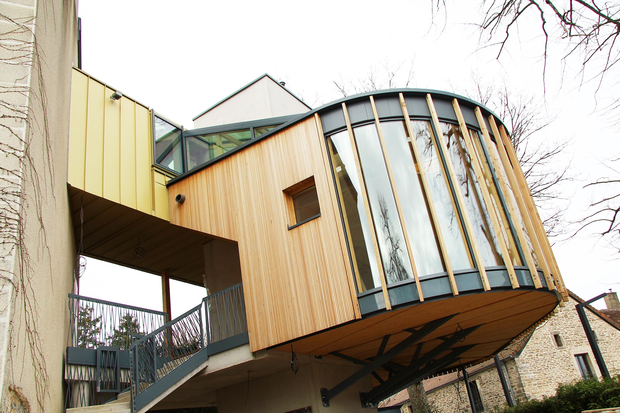 Ouvrage acier domaine viticole Dijon