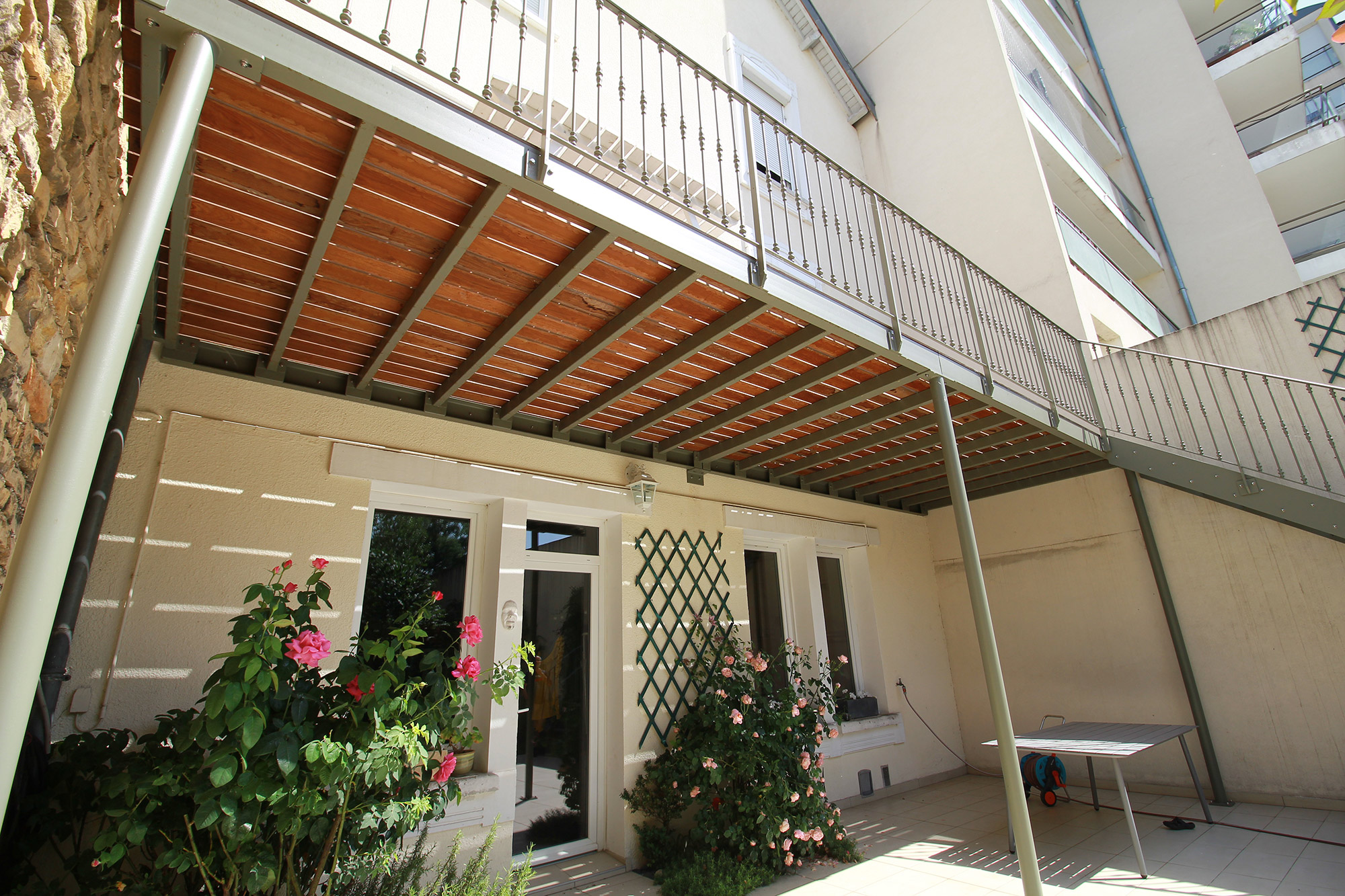 Balcon escalier acier Dijon
