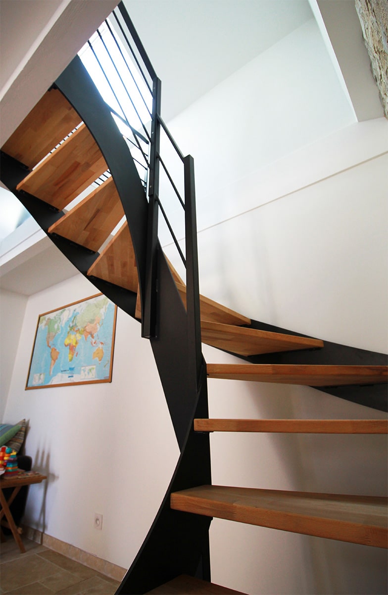 Escalier acier bois Dijon