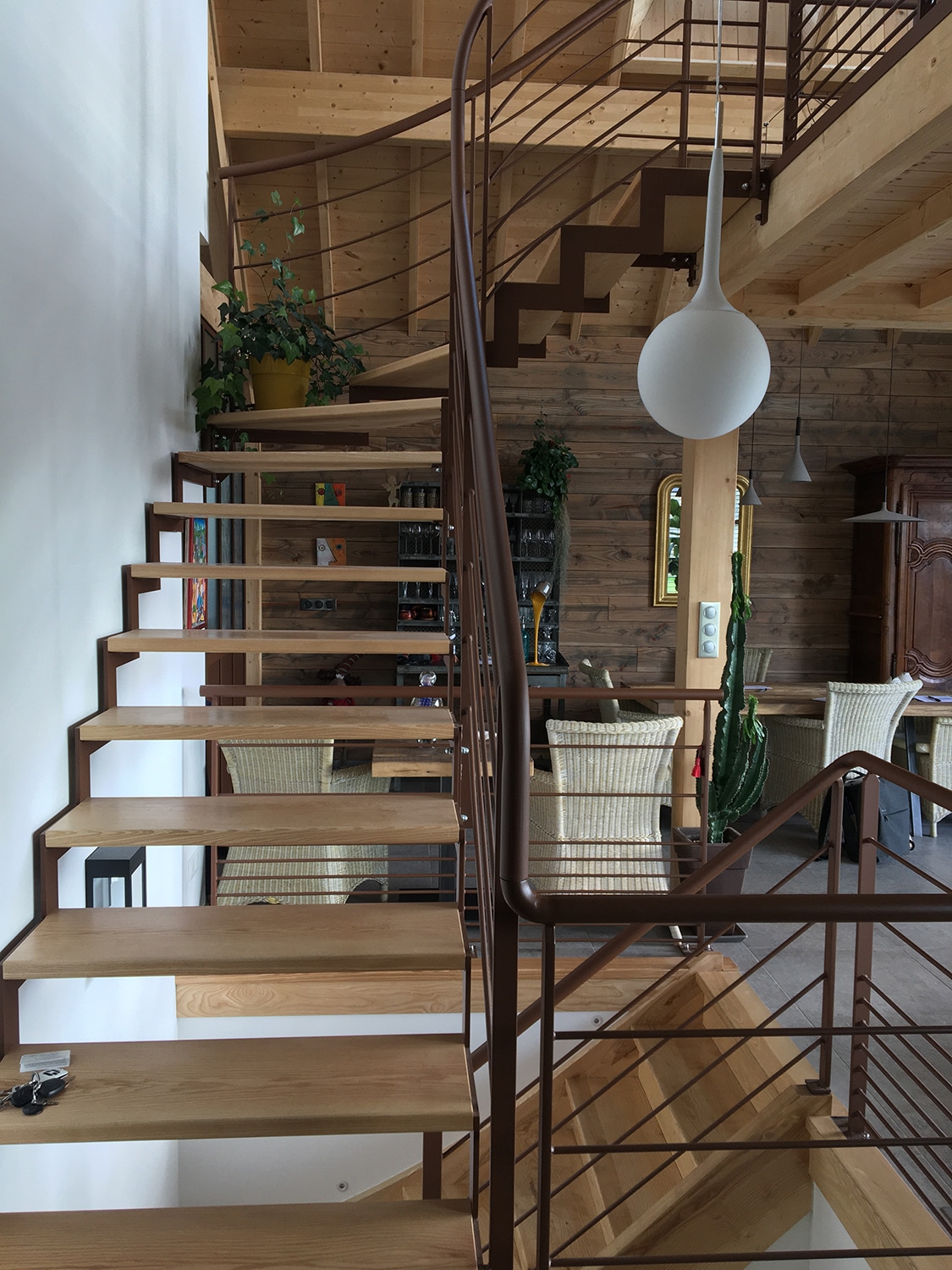 Escalier acier bois dijon