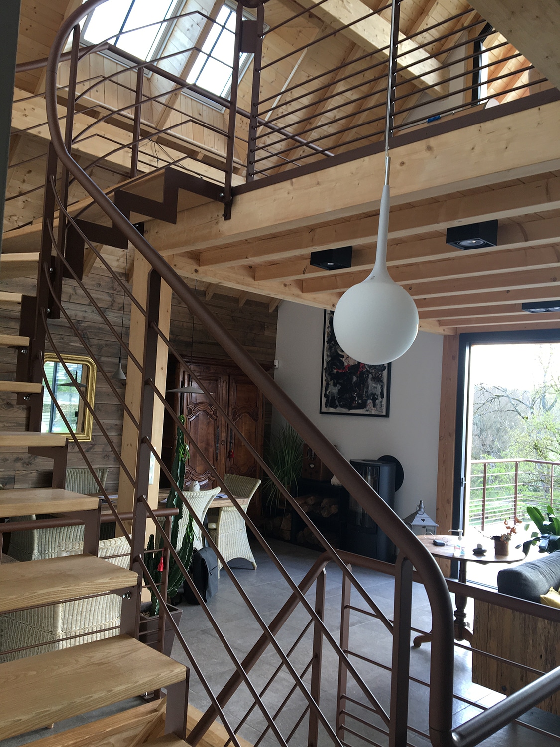 Escalier acier bois dijon