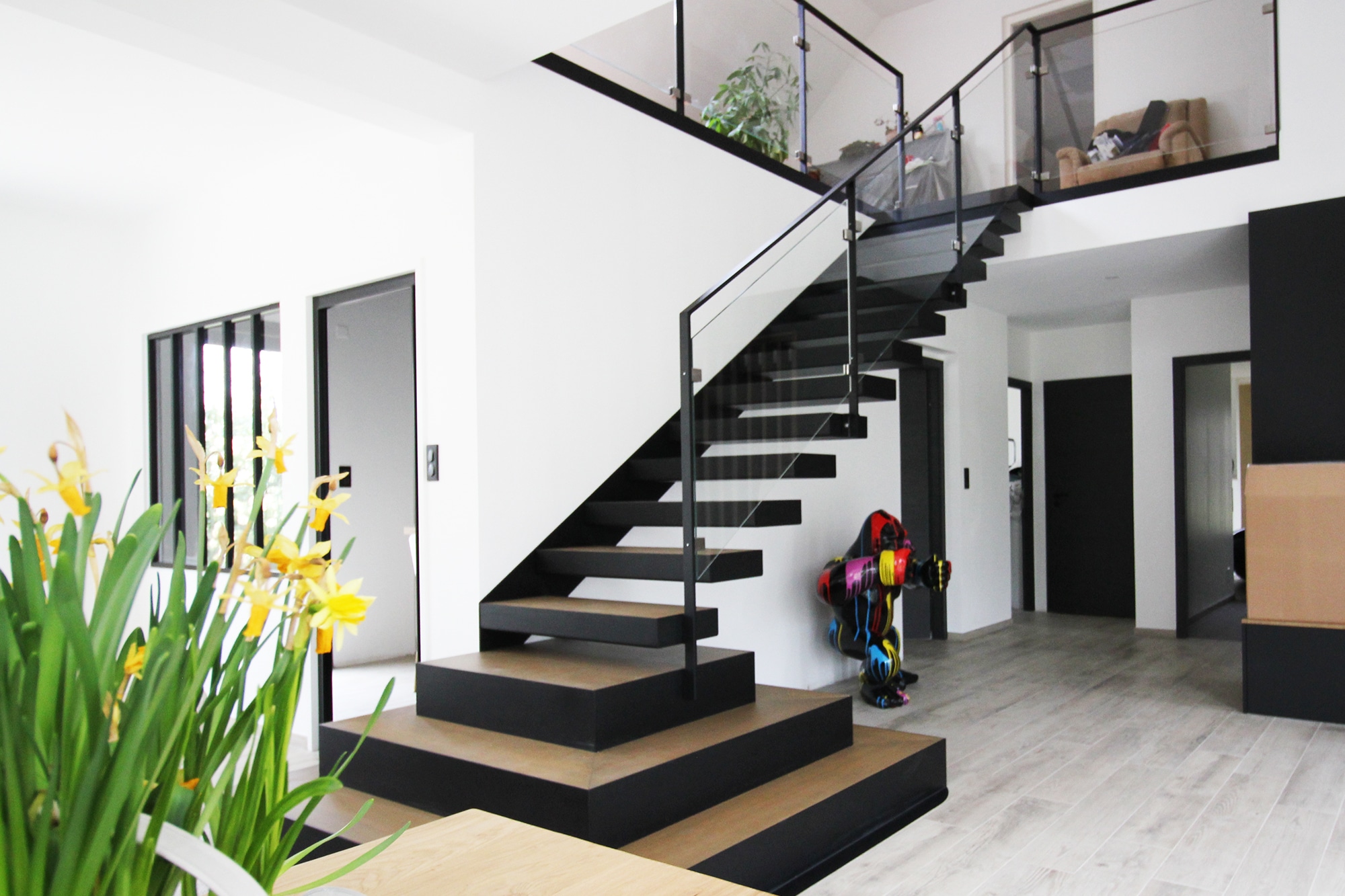 Escalier acier verre dijon