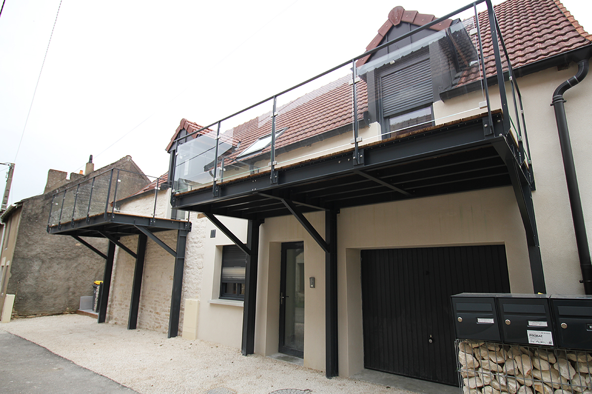 Balcons acier et verre Dijon