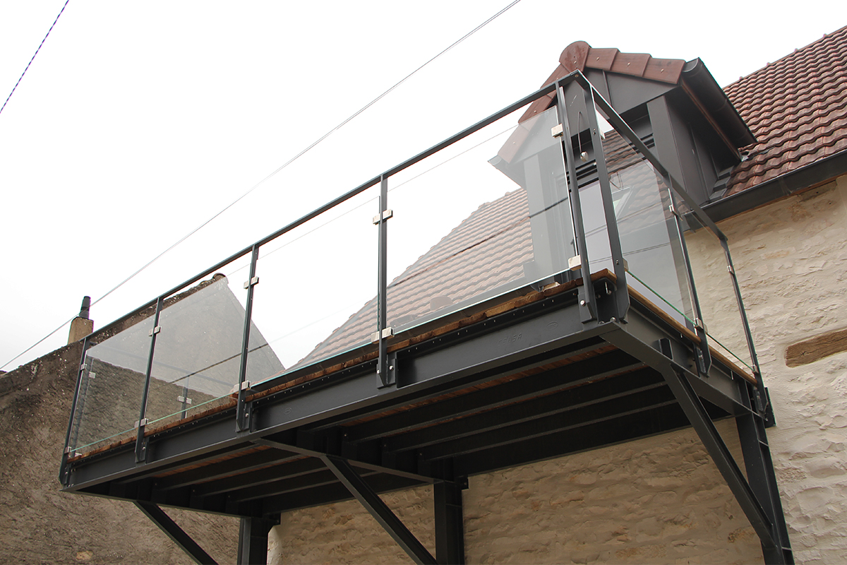 Balcons acier et verre Dijon