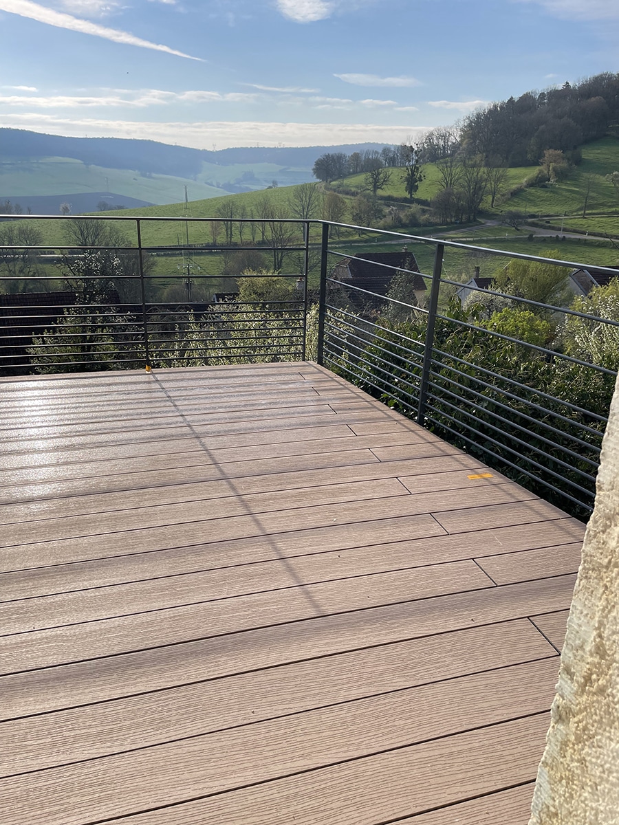 Terrasse acier et bois