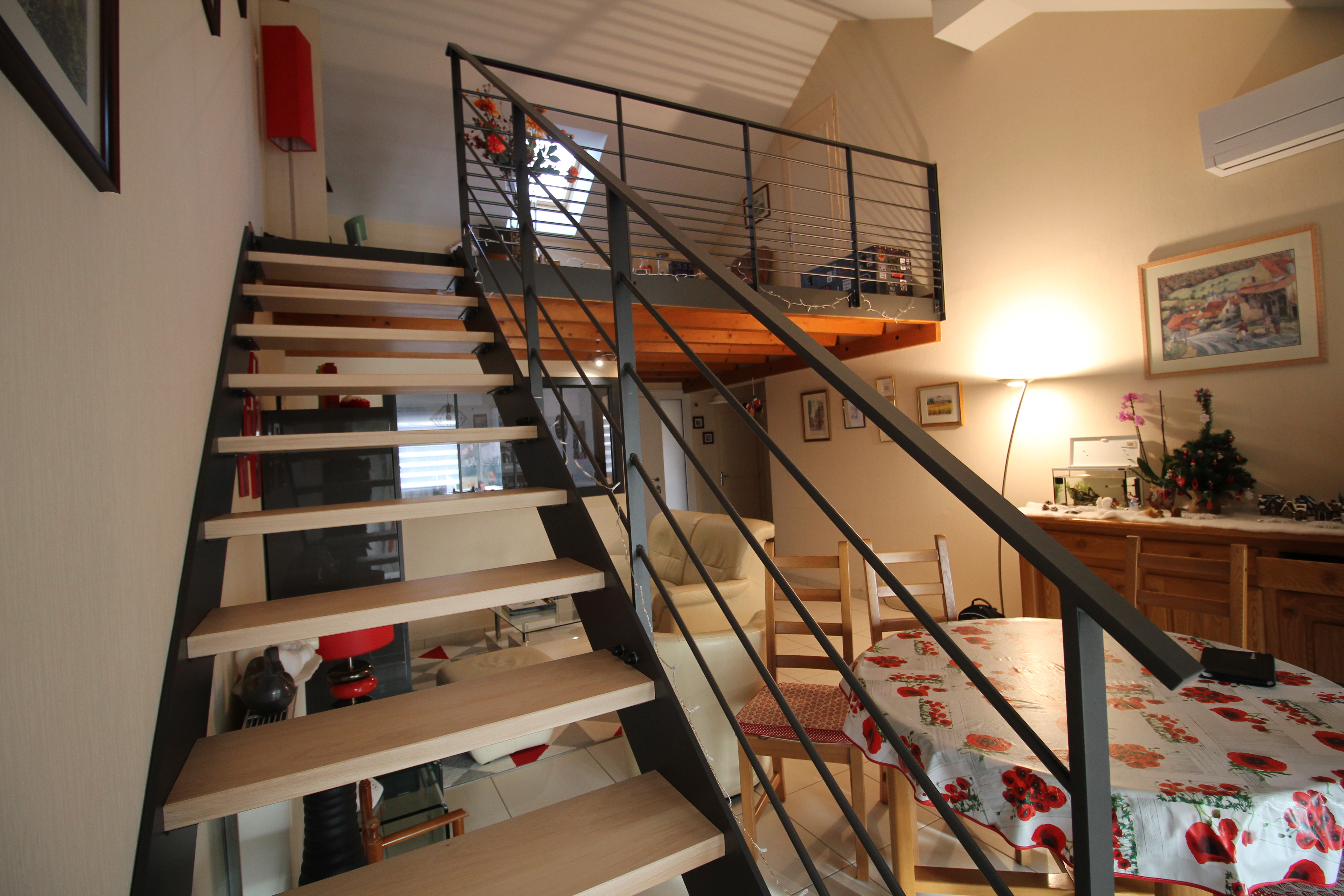 Escalier acier bois dijon