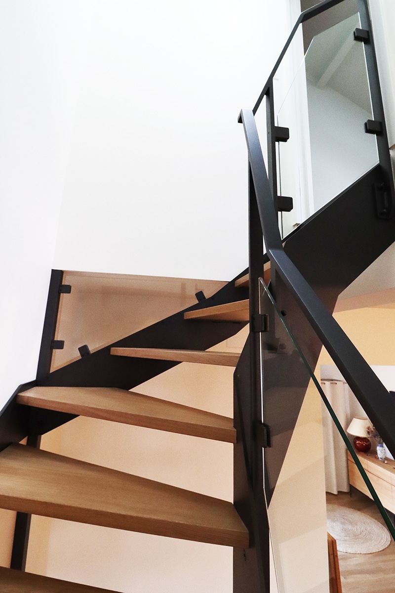 Escalier acier bois dijon
