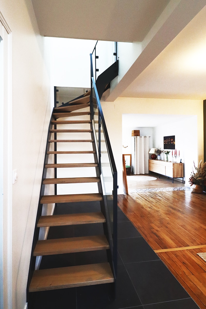 Escalier acier bois dijon